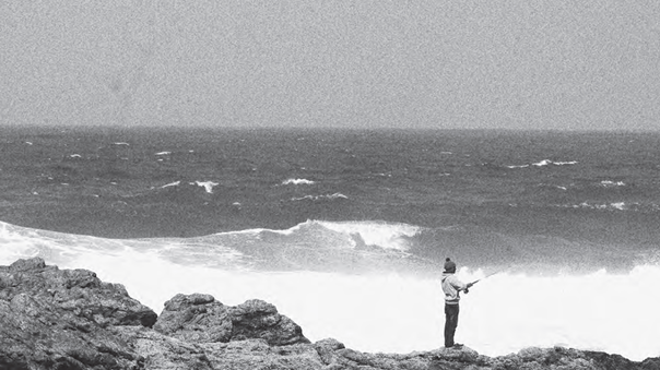 A single fisher in South Africa